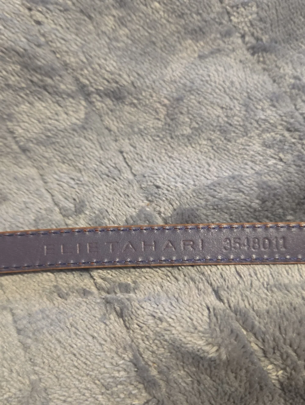 Elie Tahari Slim Skinny Tan Leather Belt 36” Silver Metallic Buckle-Size Small